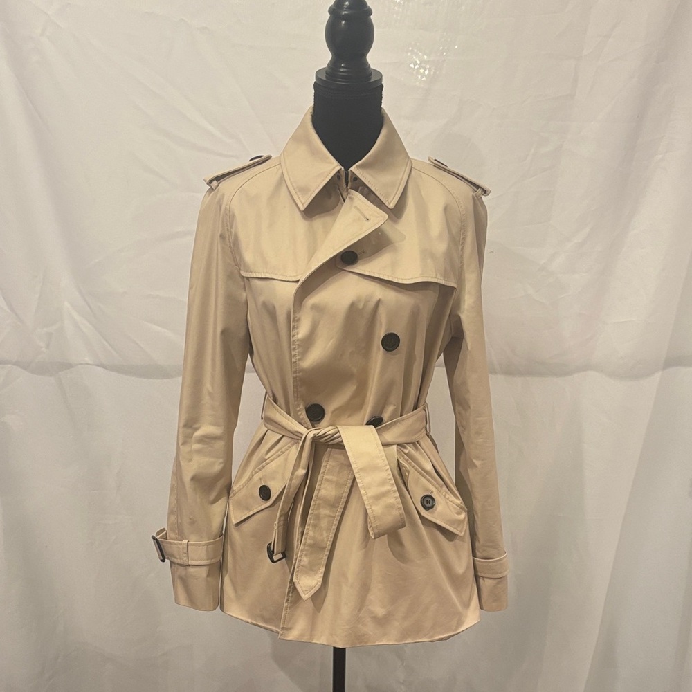 Coach Tan Double-Breasted Trench Coat